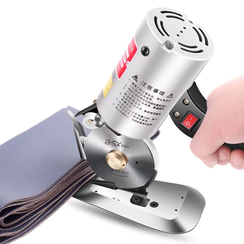 

220V/110V Electric Scissors Fabric Round Knife Handheld Leather Cloth Cutter Clothing Cutting Machine Shears Hand Push Scissors