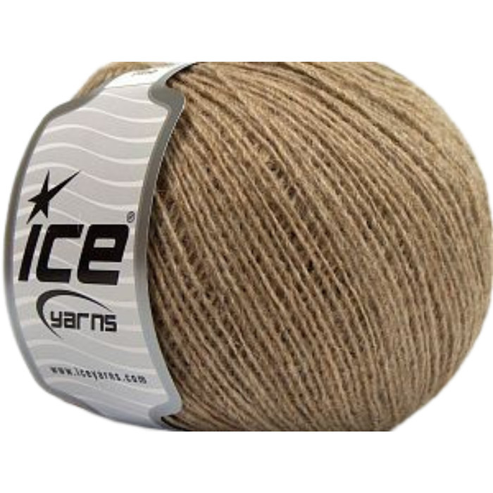 ✨NEW✨ -Benang Rajut Ice Yarns Peru Alpaca Fine - 69416 LightBrow- 1.2.23