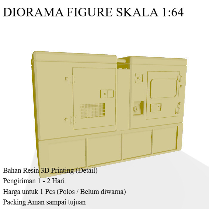 Diorama Miniatur  Generator Listrik 2  Skala 1/64 Mini Figure Diecast