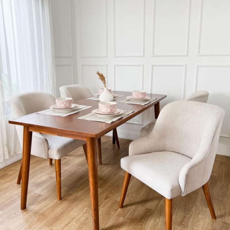 Meja Makan Minimalis Modern - Meja Makan Kayu Jati