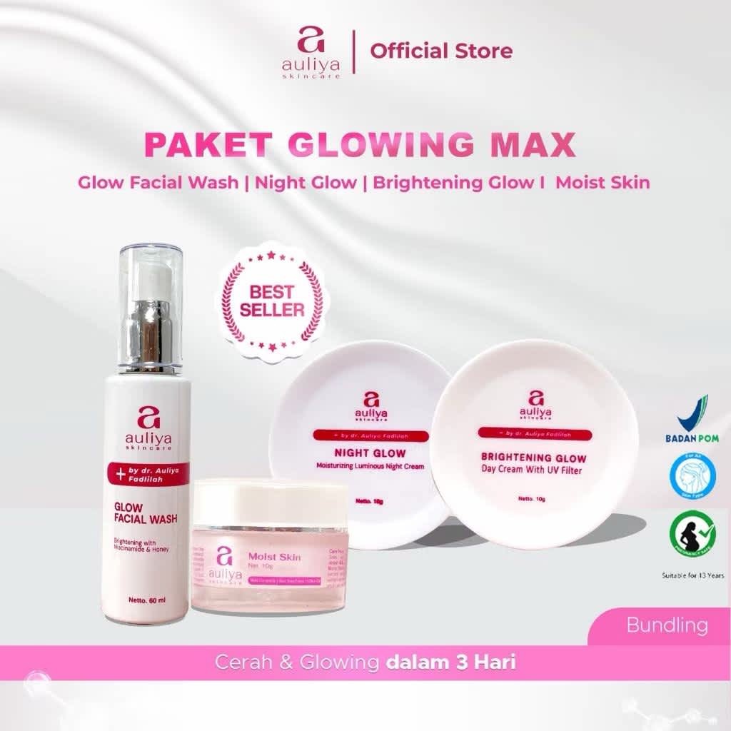 Paket Glowing Maximal Auliya Skincare