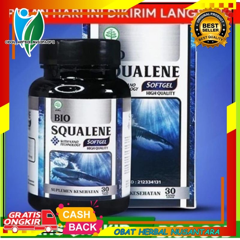 Bio Squalene Vitamin Minyak Hati Ikan Hiu (Squalane/Squalen) Original 1 Botol