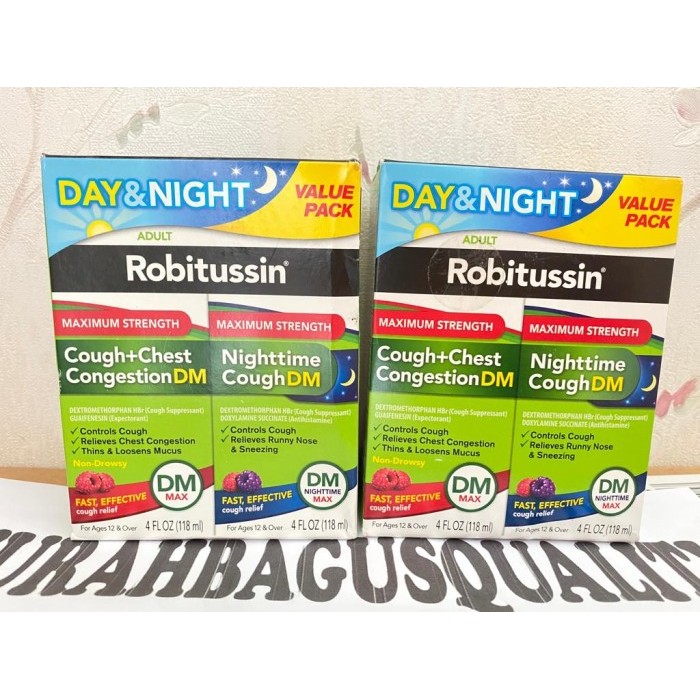 Robitussin Adult Maximum Strength Cough+Chest Congestion DM, 2 Bottles