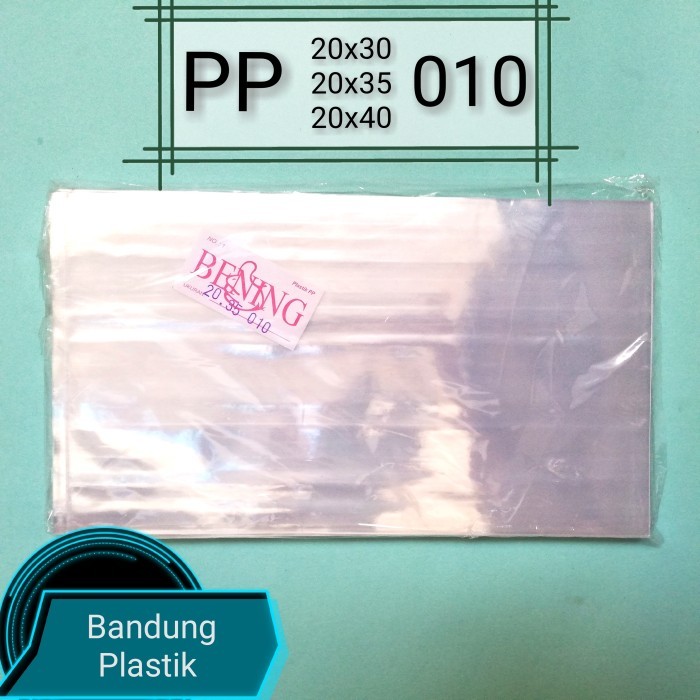 

plastik PP 010 bening 20cm tebal transparan / 20x30 / 20x35 / 20x40 - 20x40