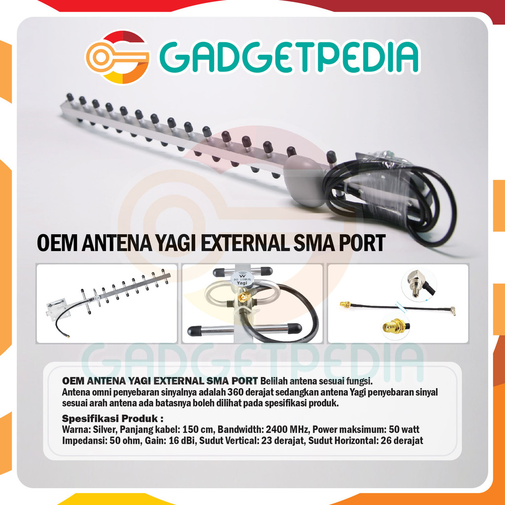 AccessGo Oem Antena Yagi External Sma Port - Gadgetpedia