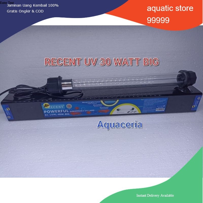 Lampu UV Filter kolam RECENT UV 30 Watt BIG STERILIZER