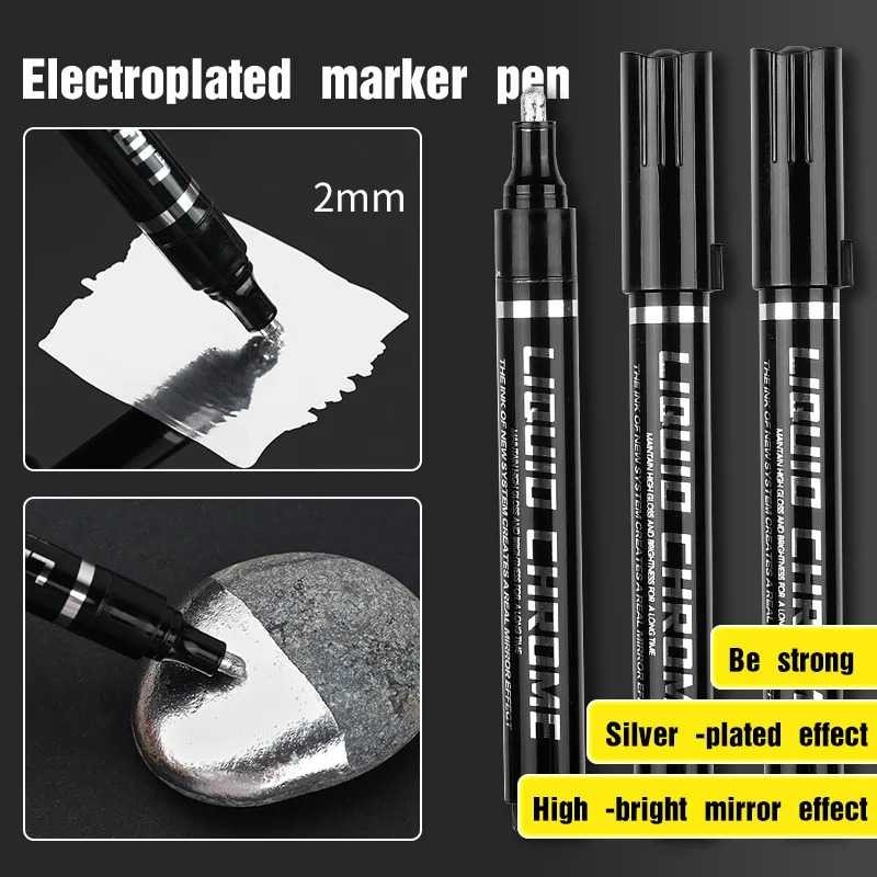 

Automarket GuangNa Spidol Permanen Marker Metallic Chrome Waterproof 2mm - 843C