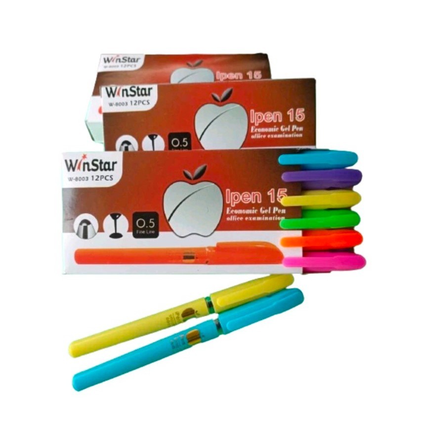 

NEW PULPEN GEL WINSTAR IPEN 15 0.5MM ISI 12PCS
