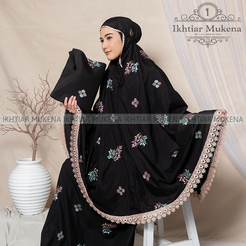 Mukena Dewasa Bordir Songket Daily Katun Premium Mewah Ikhtiar Series /Update 2025