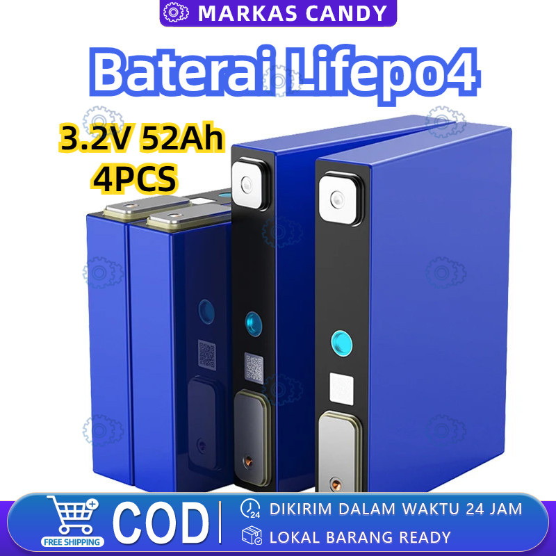 3.2V 52ah Baterai Lifepo4 CATL LiFePO4 Battery Baterai Lithium Fosfat Sepeda Motor Surya Kendaraan L