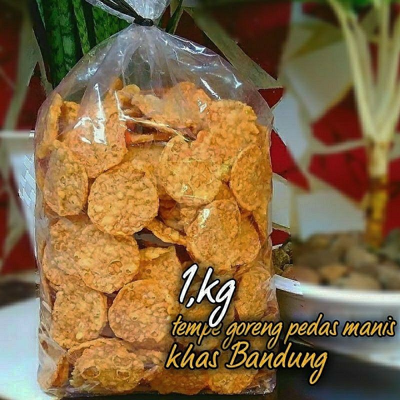 

cemilan keripik tempe original manis pedas bulat 1kg