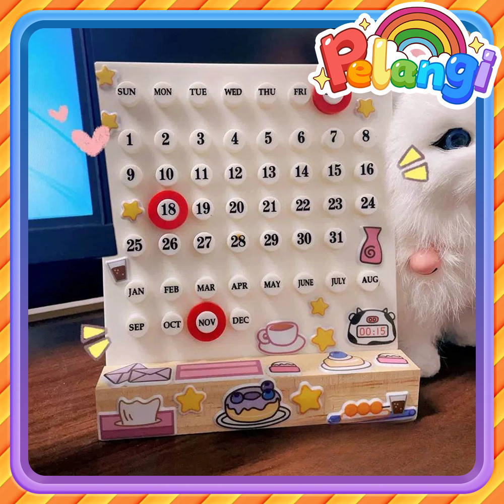 

Desk Calendar/Kalender Meja Lucu/Mini Kalender meja standing/ Kalender Meja Belajar / Diy Kalender