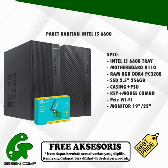 PAKET PC RAKITAN INTEL I5 6500 GEN 6
