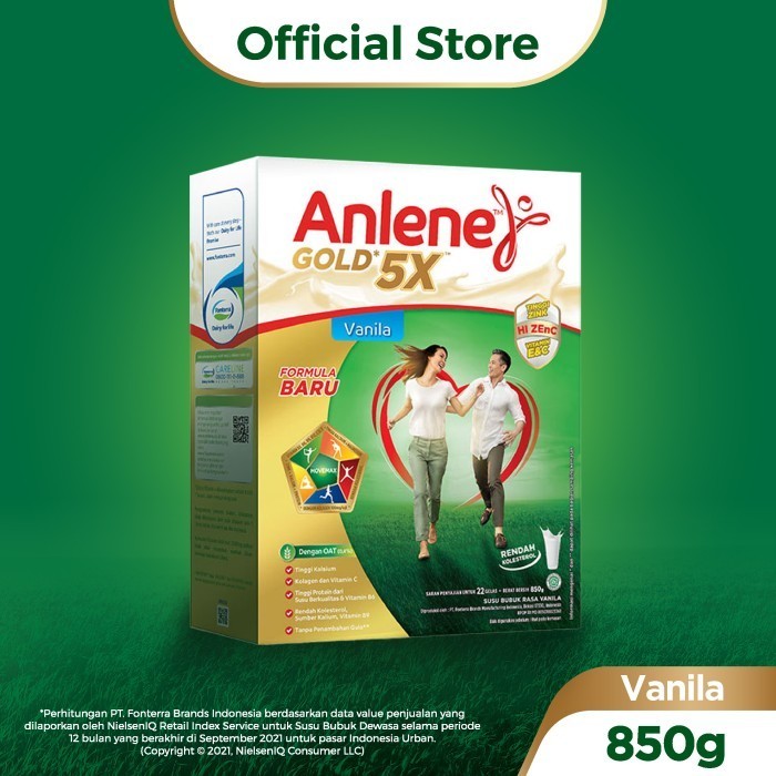 

Anlene Gold 5X Susu Bubuk Vanilla 850g-Tulang, Sendi & Otot