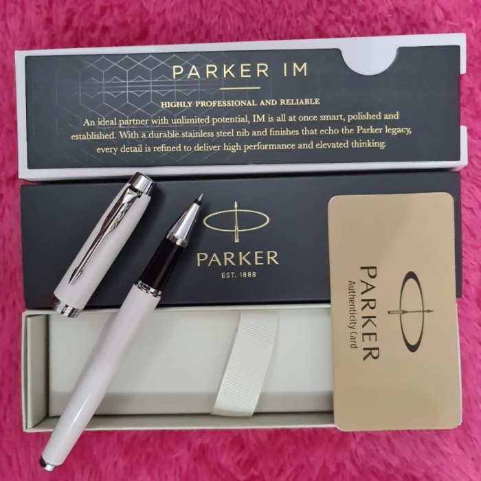 

Pulpen Parker IM New Roller Ball White Original ( Klip Silver )