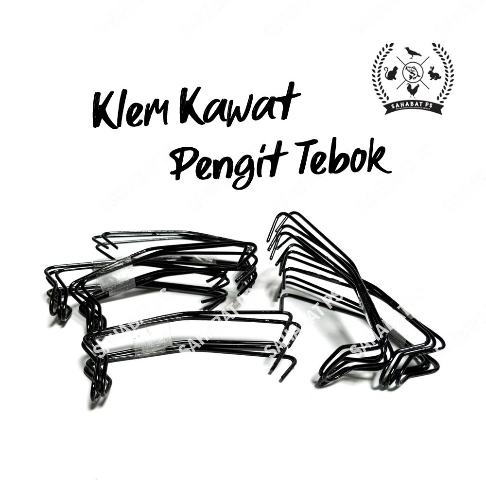 KLEM KAWAT ISI 3 PCS JEPITAN PENGAIT TEBOK KAKI SANGKAR KANDANG KAPSUL BURUNG LOVEBIRD HELOPED PLECI
