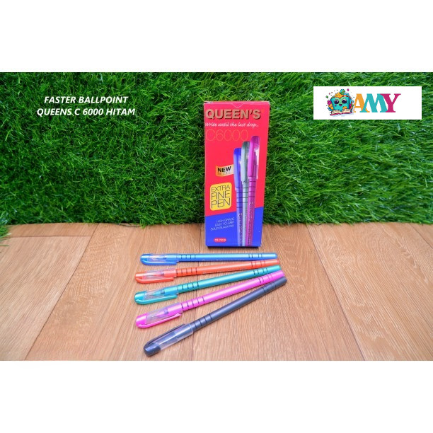 

FASTER BALLPOINT QUEEN C6000 HITAM AMY STASIONARY