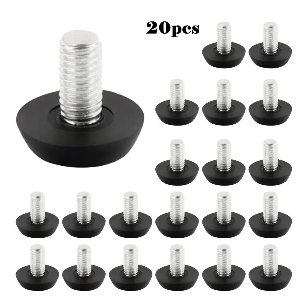 20PCS Adjustable Furniture Leveling Feet 21mm Base Home Office Furniture Glide Leveler For Sofa Tabl