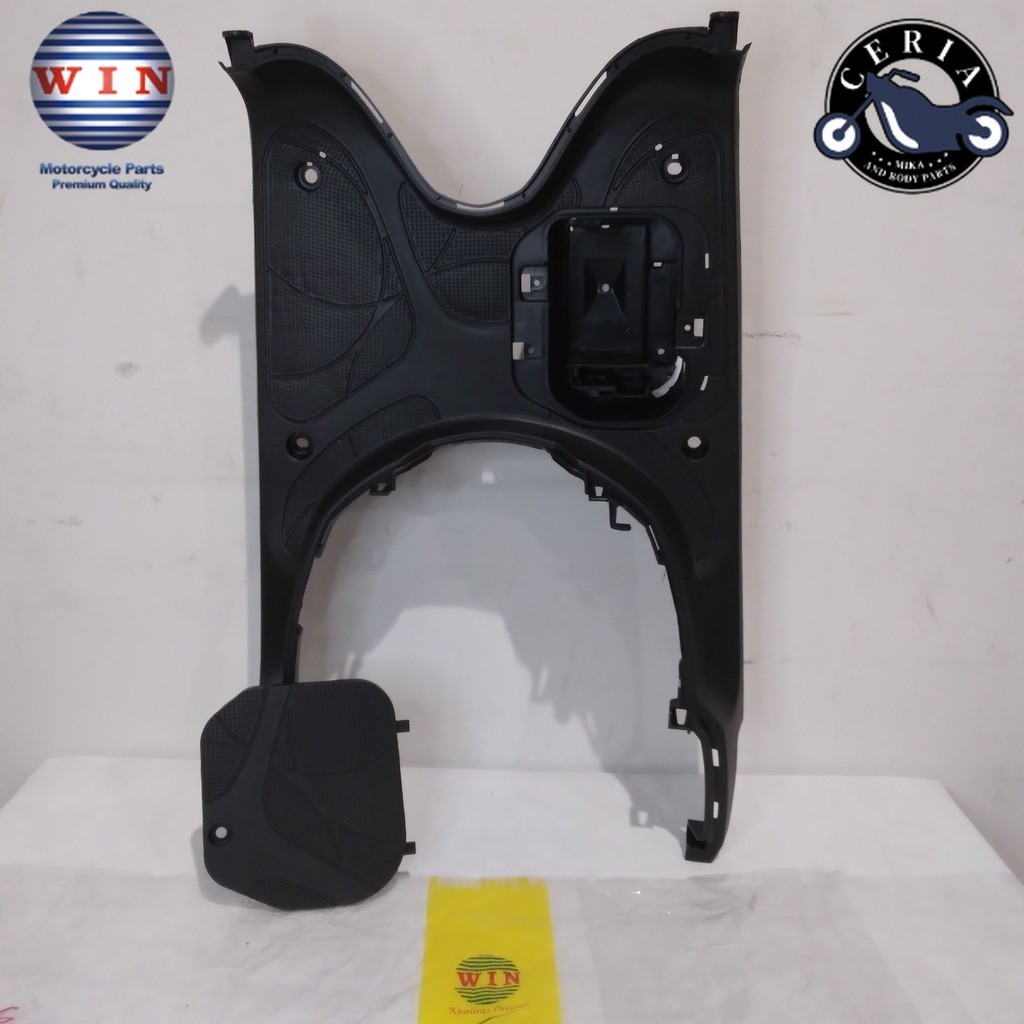 Pijakan Kaki + Tutup Aki Scoopy 110 FI 2013 2014 2015 | footrest atas WIN | bordes pijakan motor inj