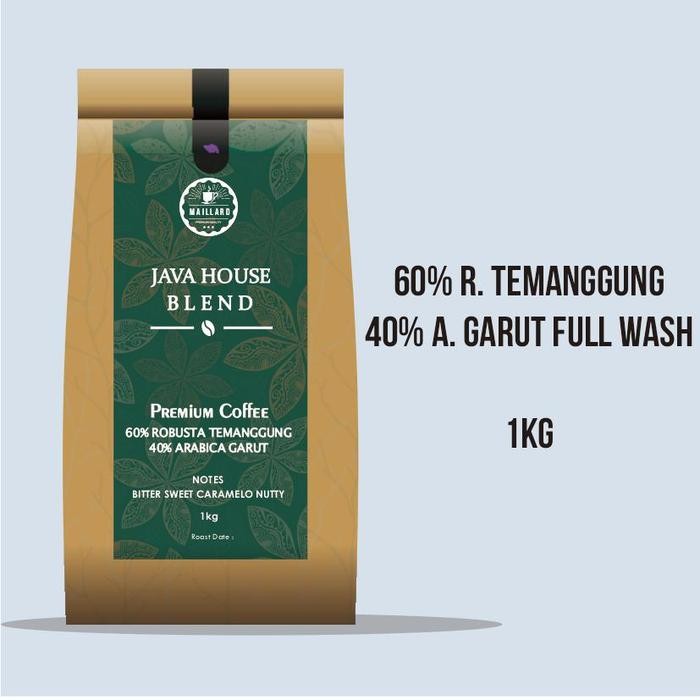 

House Blend Espresso | 60% Robusta Temanggung 40% Arabika Garut 1kg - 500g, Biji Kopi
