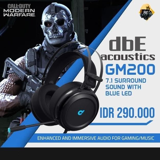dbE GM200 7.1 Virtual Surround Sound Gaming Headset / Headphone