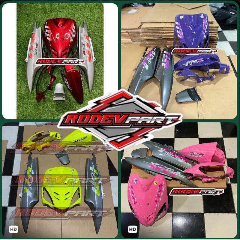 FULLSET BODY HALUS BODI YAMAHA MIO SPORTY MIO SMILE VIETNAM STYLE SET STRIPING TRANSPARAN 110 PREMIU