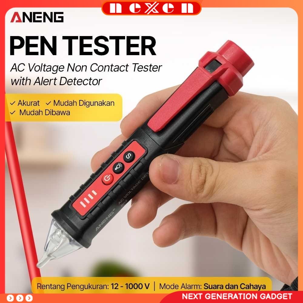 Tespen Tester Non Contact AC Voltage Alert Detector 12-1000V - VD802