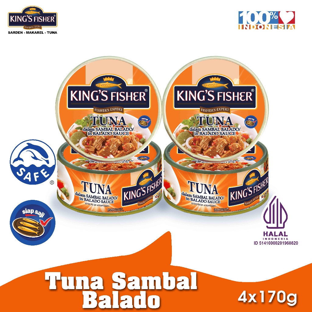 

Paket 4 pc King's Fisher Tuna Sambal balado Daging Tuna Makanan Kaleng