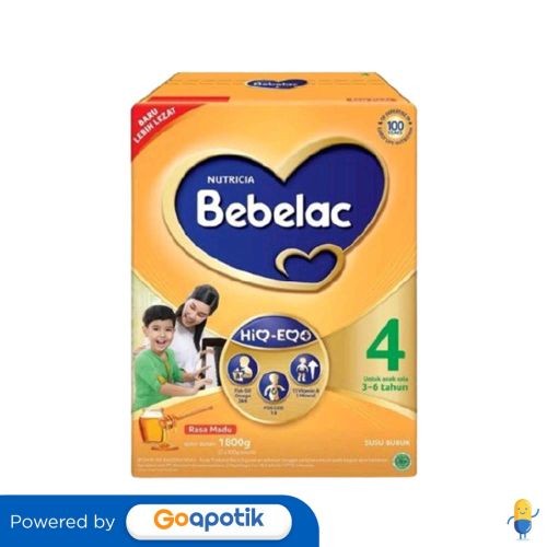 

Nutricia Bebelac 4 Hiq-Eq Usia 3-6 Tahun Rasa Madu 1800 Gram Box