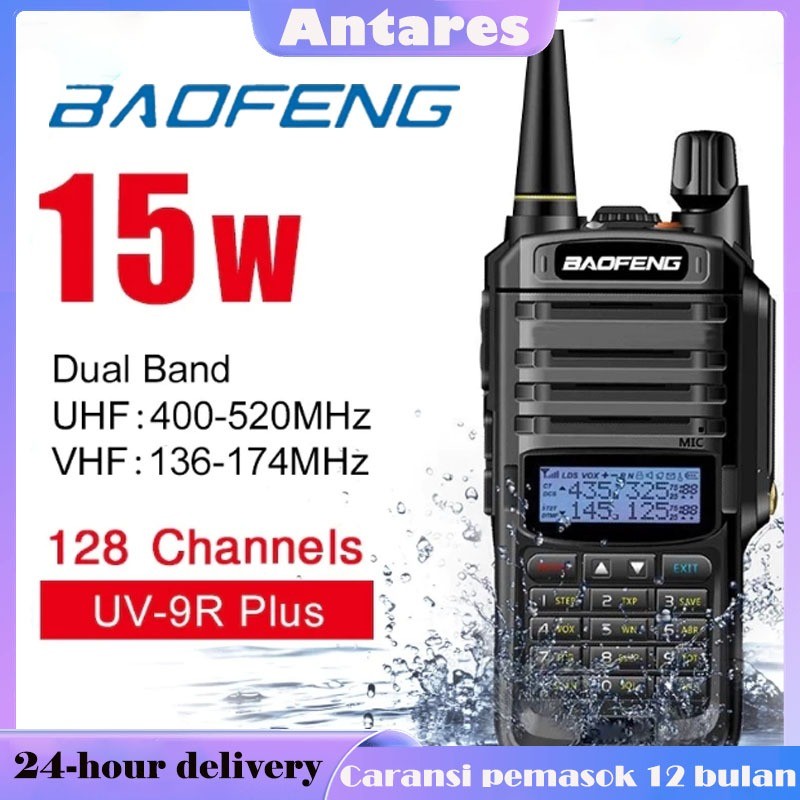 【100% Ori】HT Walkie Talkie Baofeng  UV9R Plus  15 Watt UV 9R Bao Feng UV-9R Dualband VHF UHF Radio K