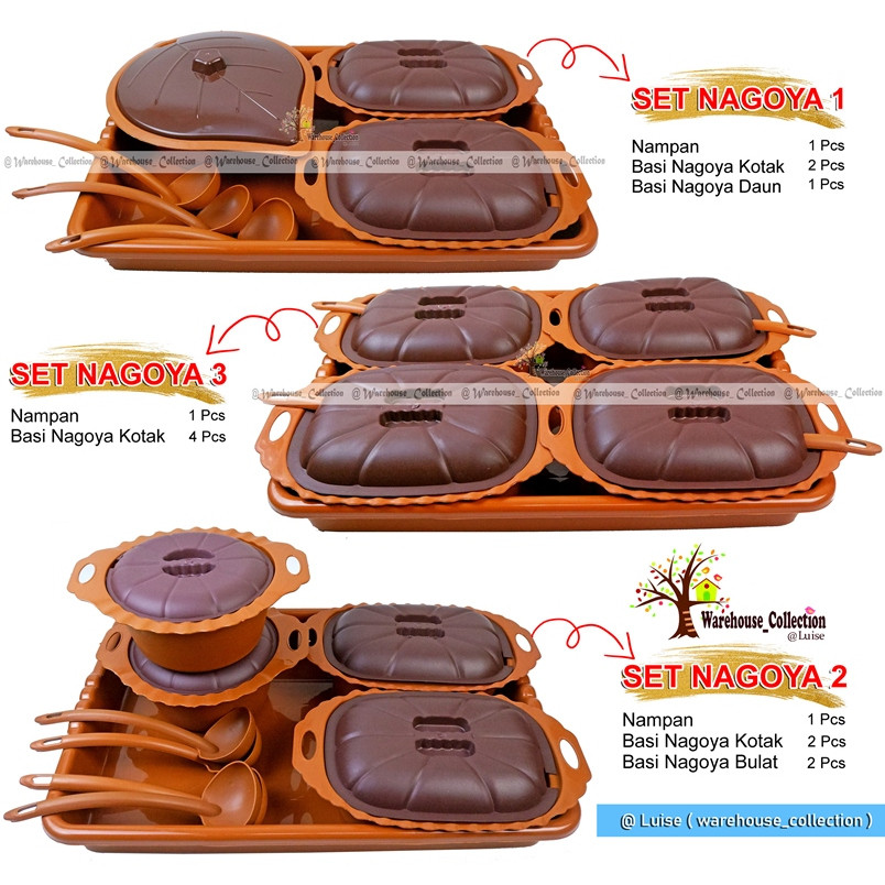 COD NAMPAN + BASI NAGOYA TUTUP+ SENDOK/NAMPAN COKLAT /BASI COKLAT/PAKET MURAH /SET PRASMANAN