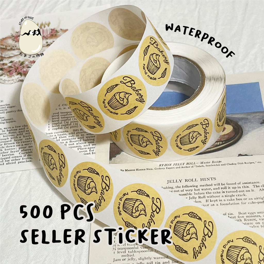 

500 pcs Sticker l Label sticker l Sticker Roll isi 500Pcs l Stiker Kue l Stiker Handmade