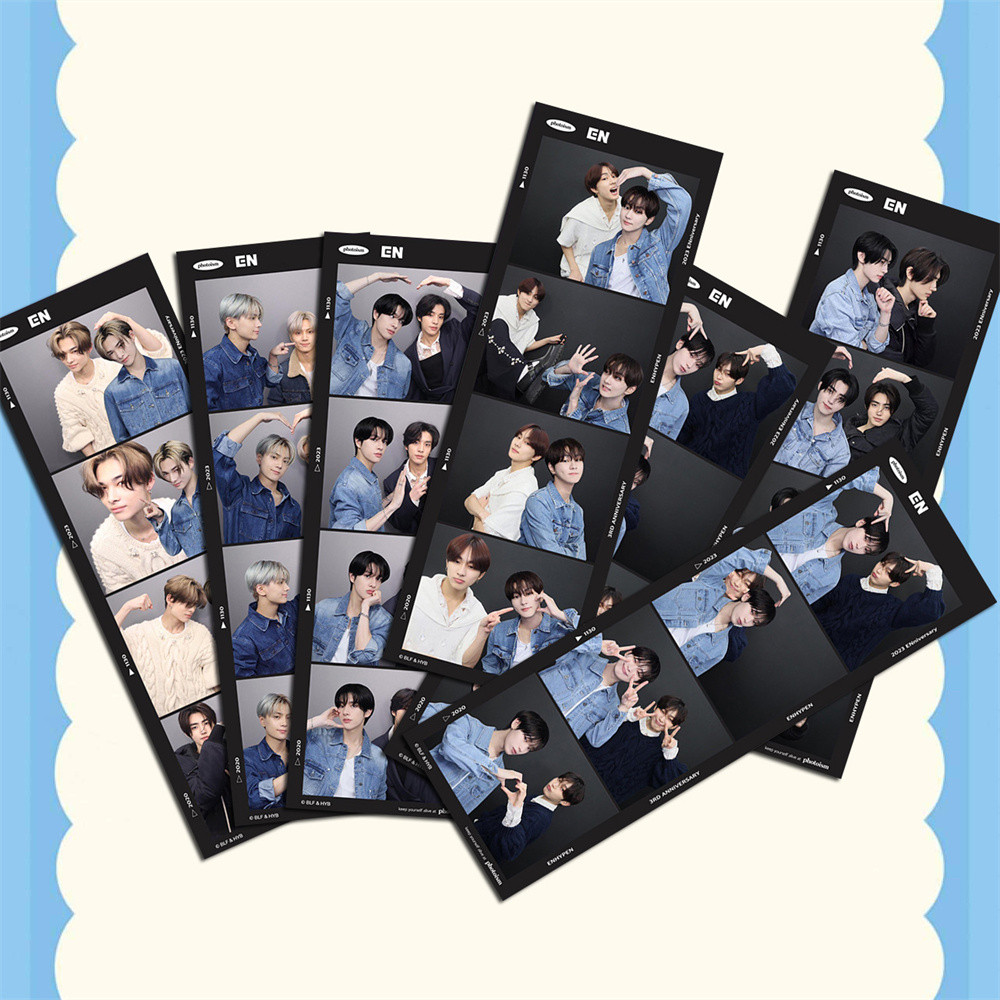 

8Pcs Kpop Hot Idol Funny 4 Grid High Quality Double Sided Bookmark Decoration Collection Postcard JUNGWON HEESEUNG SUNGHOON