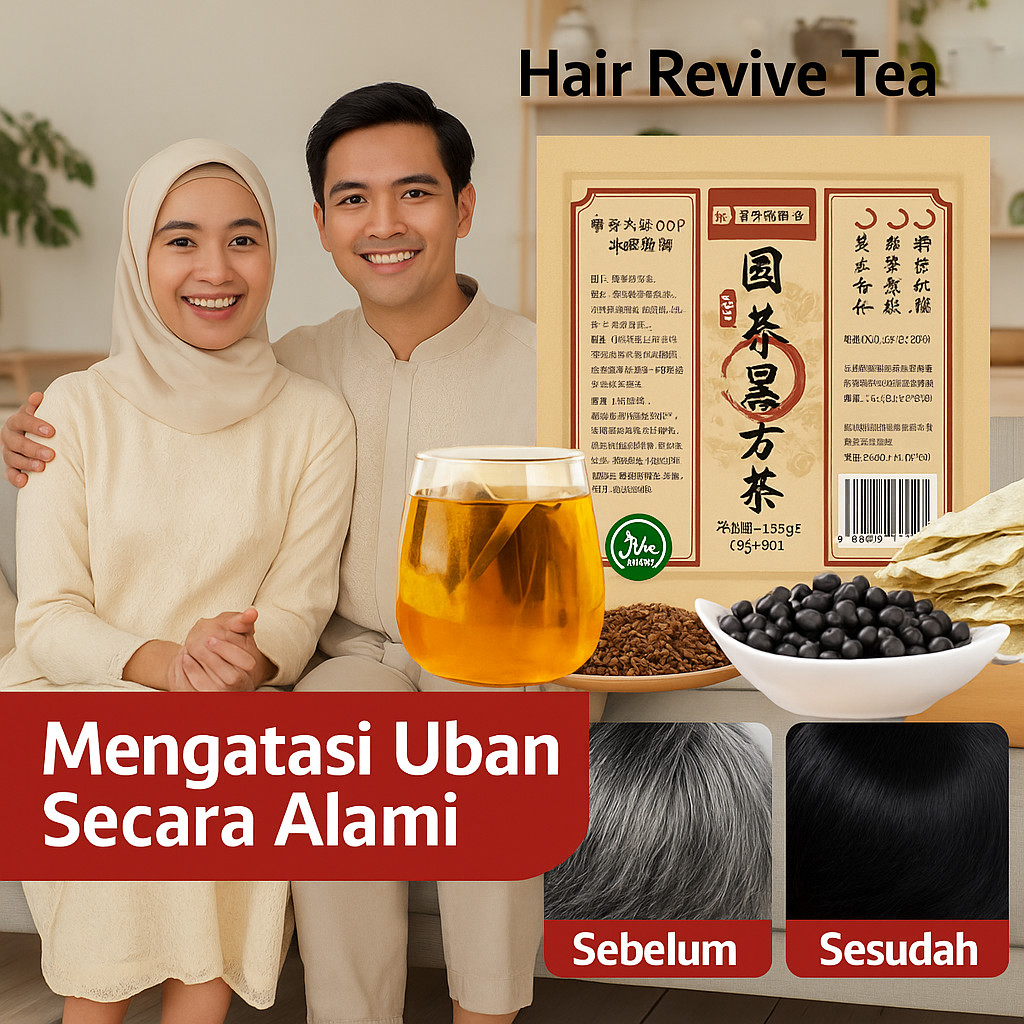 【Formula Khusus Rambut Beruban】​​ Hair Revive Tea/Teh untuk Menyehatkan Akar Rambut Mengurangi Uban 