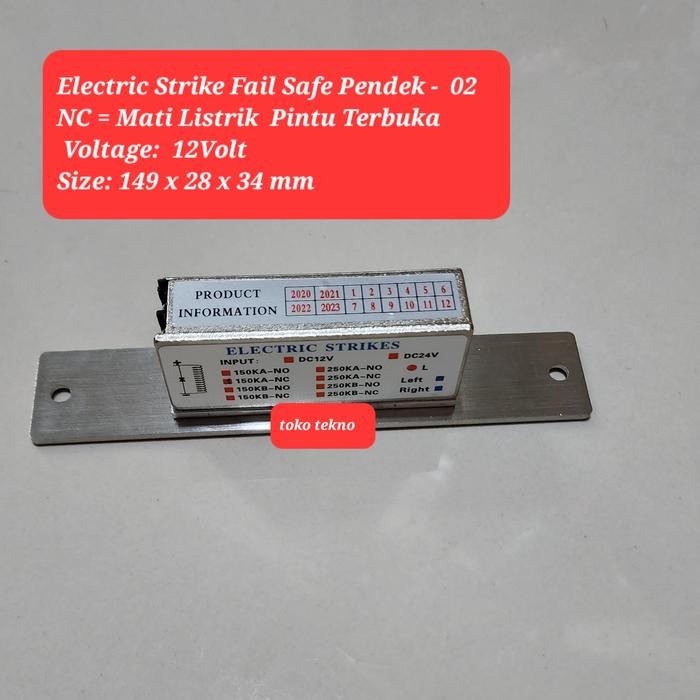 

Electric Strike Lock Fail Safe NC | Door Strike Lock Fail Safe NC - PendekSale