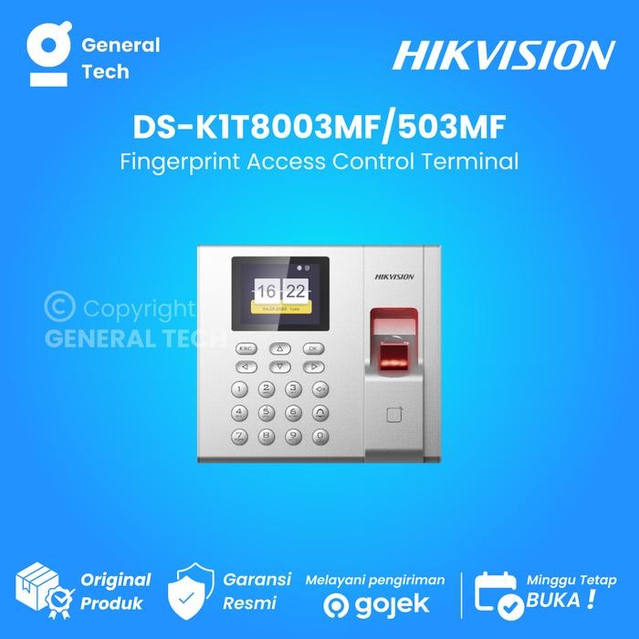 

Hikvision Acces Control DS-K1T8003MF/503MF Fingerprint Access Control Terminal - DS-K1T8003MF