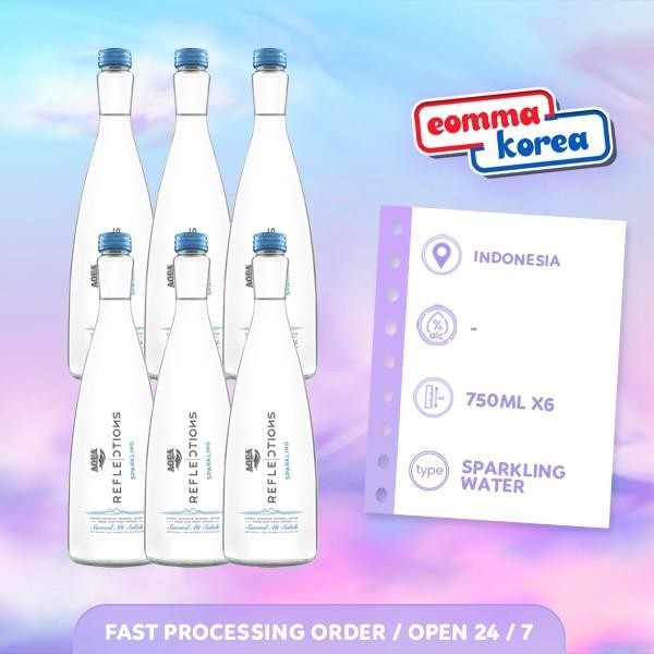 

Aqua Reflections Sparkling Mineral Water 750ml [ Dus isi 6 Botol ] Khusus Instan - Only Instant Delivery