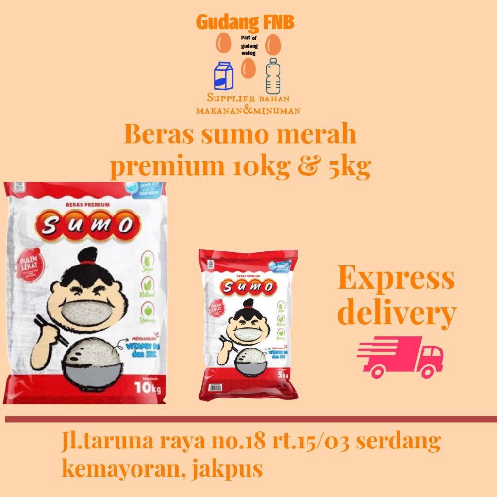 

Beras Sumo Premium Kemasan 10kg dan 5kg