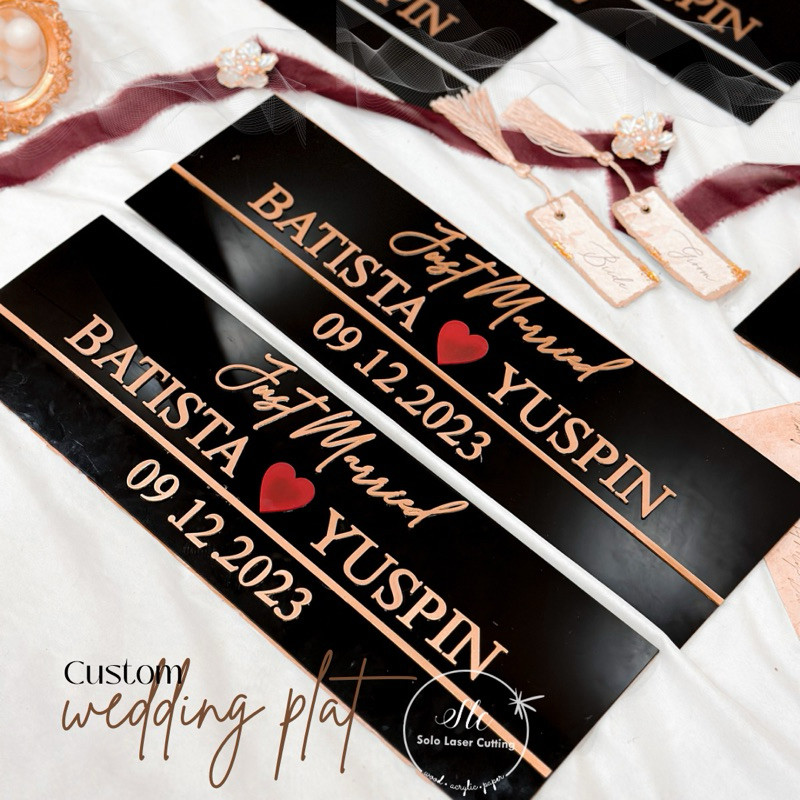 plat mobil / plat mobil wedding / mobil pernikahan plat nomor/ plat nomer mobil pernikahan