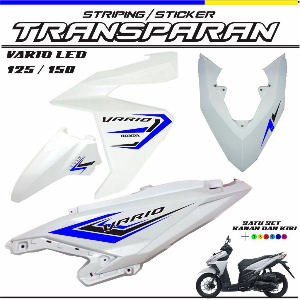 STRIPING VARIO 125 LED TRANASPARAN /STIKER VARIO LED 125 /STRIPING VARIO 150 LED TRANSFARAN MOTIF