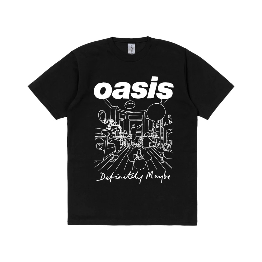 【PROMO & COD】T-shirt Band Oasis oversized  distro original kaos 24s cottons