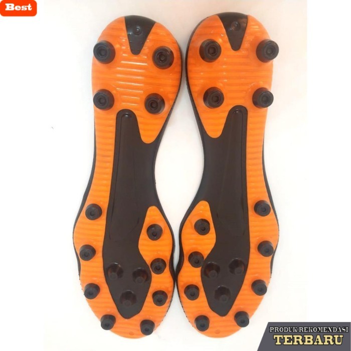 rekomendasi sepatu bola untuk kaki lebar Outsole Nike Hypervenom Black Orange Sol Sole Alas Sepatu B