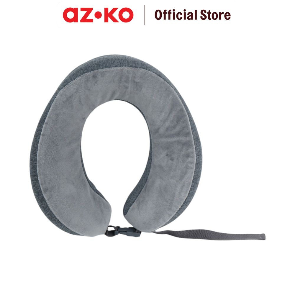 AZKO Travel Sentry Bantal Leher Travel Full Comfort Neck Cushion Travel Bantal Mobil U-Neck Car Pill