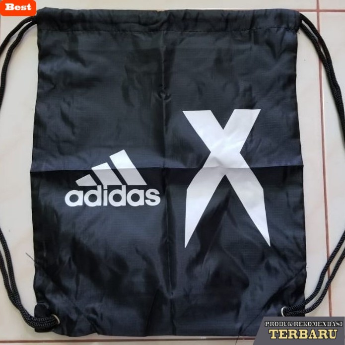 rekomendasi sepatu bola untuk kaki lebar Gymsack Adidas X Black String Bag Tas Serut Sepatu Futsal S
