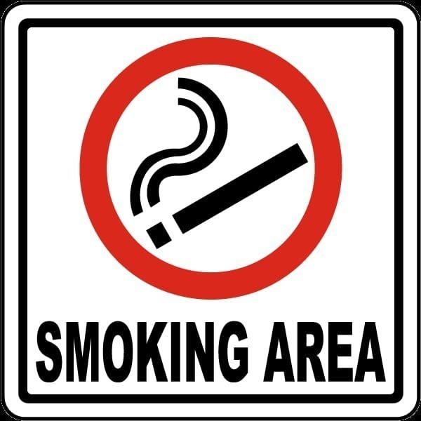 

sign akrilik smoking area / rambu area merokok / rambu smoking area