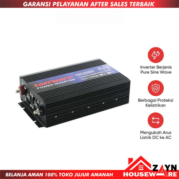 Taffware Power Inverter Mobil Pure Sine Wave 3000W - NBQ3000W