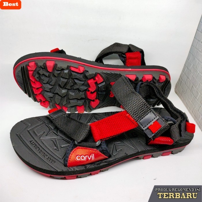 rekomendasi sepatu olahraga brand lokal Sandal Gunung Pria S39-44 Merk Carvil Sepatu Gunung
