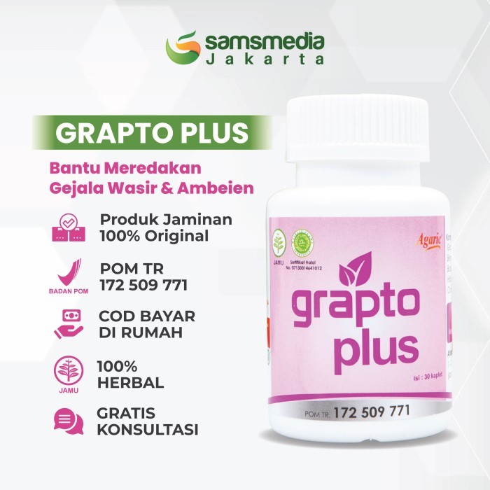 Grapto Plus Graptoplus Obat Herbal Wasir Obat Herbal Ambeien