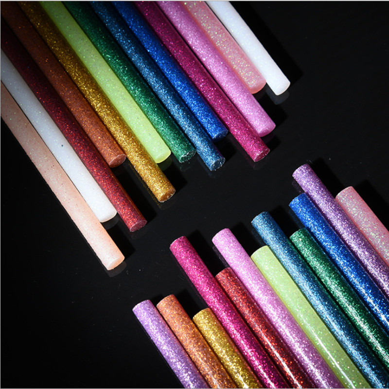 

30Pc Colored Hot Melt Glue Sticks 11*200mm Adhesive Assorted Glitter Glue Sticks Professional For Electric Glue Gun Craft Repair