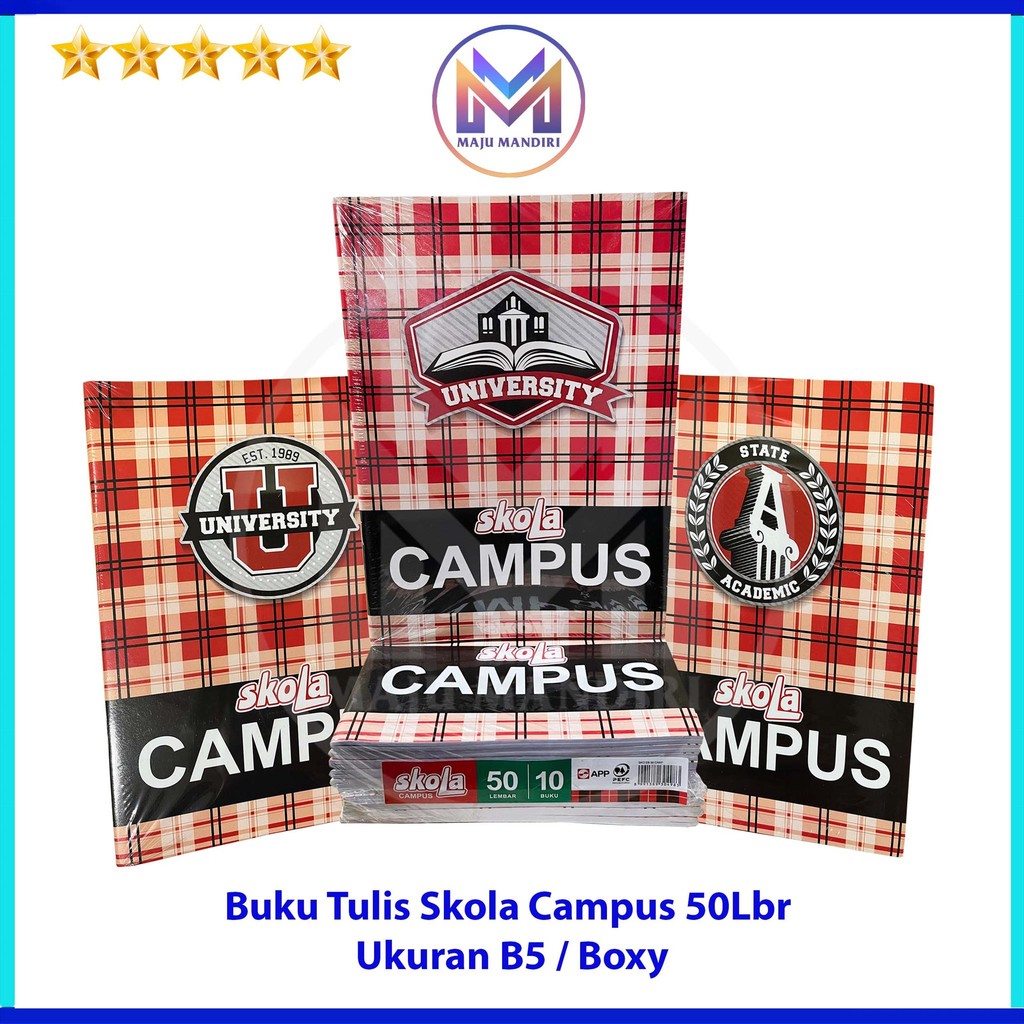 

Buku Tulis Skola Campus B5 Isi 50 Lembar Jual Per Pak Isi 10 Buku